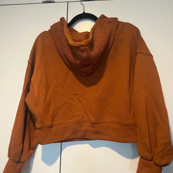 Cropped hooded Sweatshirt (Copper/Orange) - Picture 2 of 5